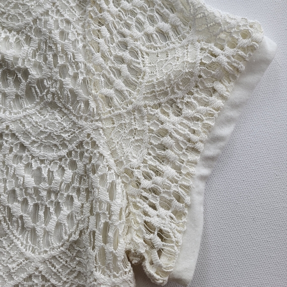 Cream Crocheted Front Top - Picture 7 of 7